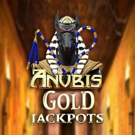 Anubis Gold Jackpots online game logo by Inspired Gaming on zumo-spins.nl